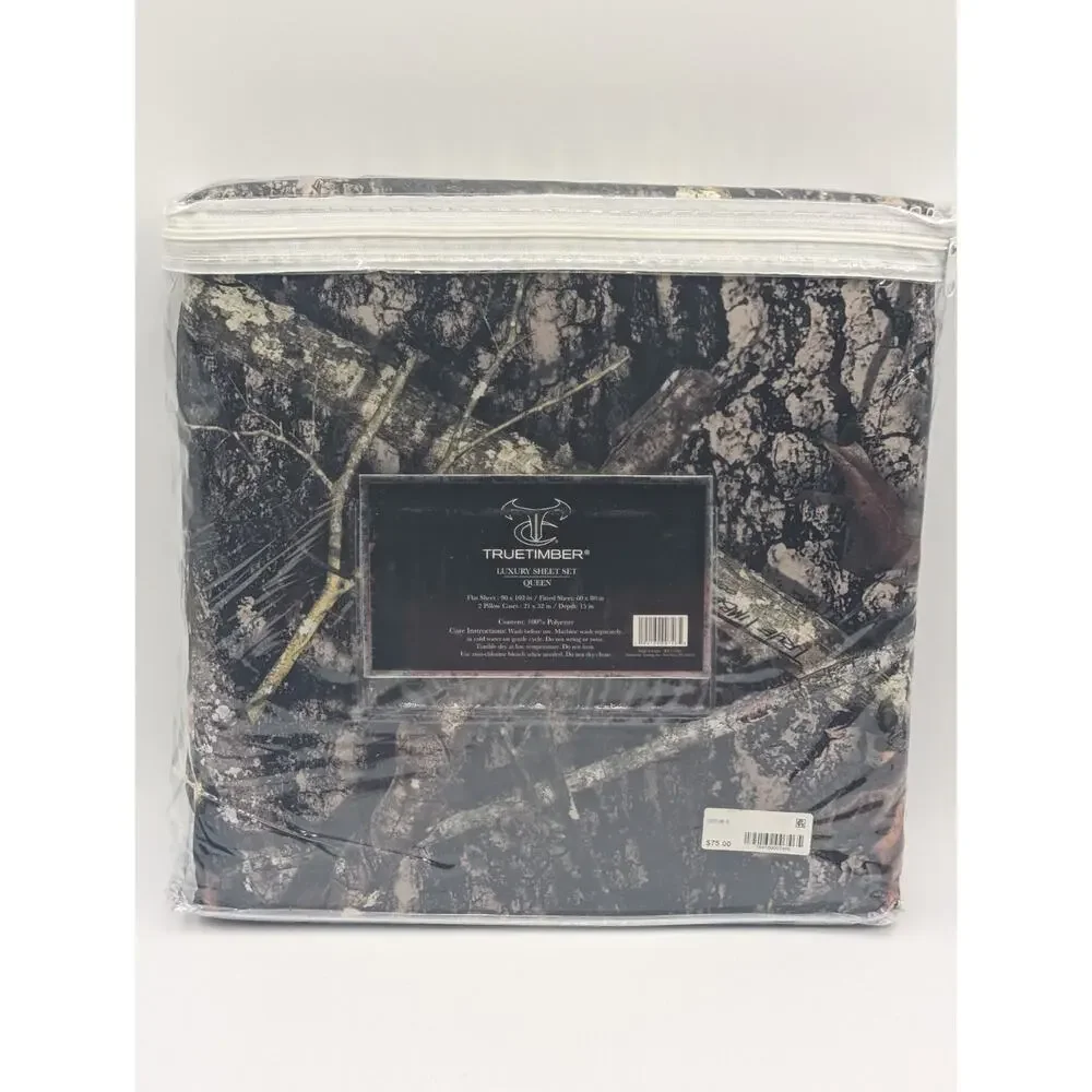 Truetimber 4pc Queen Size Luxury Conceal Camo Sheet Set Brand New